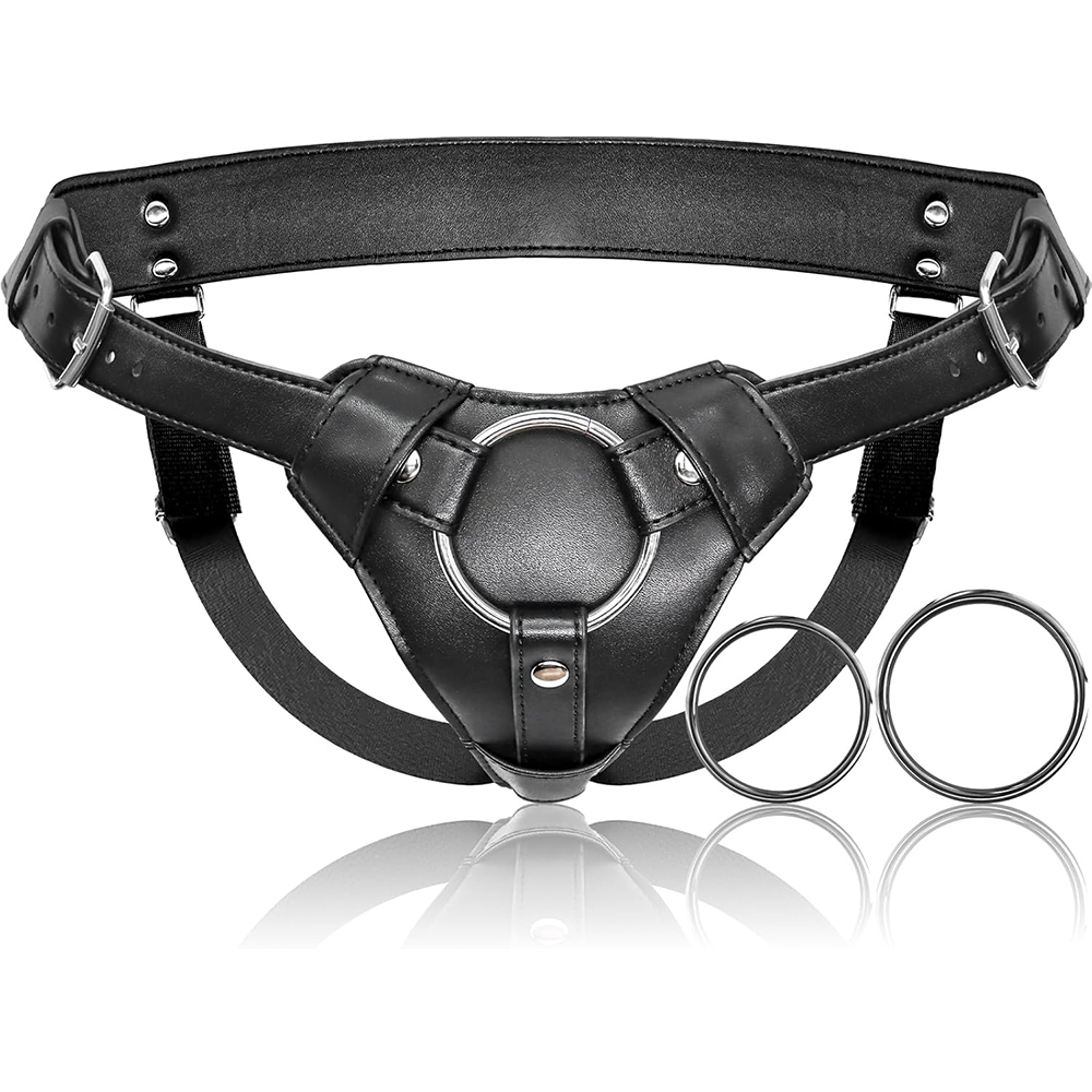Leather Work Harness - สายรัดอวัยวะเพศเทียมสำหรับผู้ใหญ่ ของเล่นทางเพศสำหรับผู้หญิง ผู้ชาย สายรัดเอวปรับได้ สายรัดต้นขา ทำจากไนลอนนุ่ม