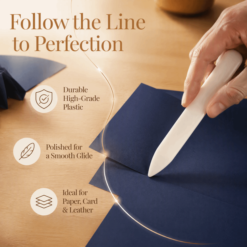 Bone Folder Tool - 5 ชิ้น เครื่องมือพับกระดูก วัสดุพลาสติก ดีไซน์แบบยาว แบบมือถือ