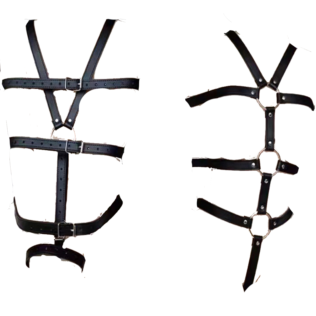 Leather Work Harness - ชุดสายรัดถุงเท้ายาวสำหรับผู้หญิง BDSM ชุดชั้นในตาข่ายหนังชุดคลุมเซ็กซี่สำหรับผู้หญิงเครื่องแต่งกายแบบกอธเซ็กซี่ชุดชั้นในเซ็กซี่สำหรับผู้ใหญ่เกมทางเพศ
