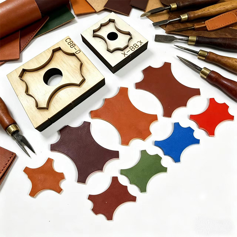 Leatherwork Projects - แม่พิมพ์ตัดหนังรูปทรงสี่เหลี่ยม C88 ลายดอกไม้ สำหรับงานหนังทำมือ DIY อุปกรณ์ตกแต่ง