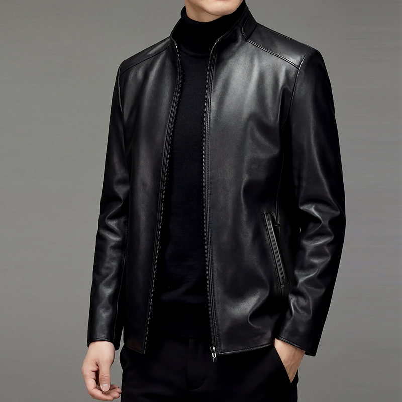 Leather Work Jacket - หนังแกะแท้ 100% เสื้อแจ็คเก็ตหนังผู้ชายมีสไตล์และทันสมัย ​​เสื้อแจ็คเก็ตแฟชั่นคุณภาพสูง เสื้อแจ็คเก็ตแฟชั่นสไตล์ใหม่สำหรับผู้ชาย