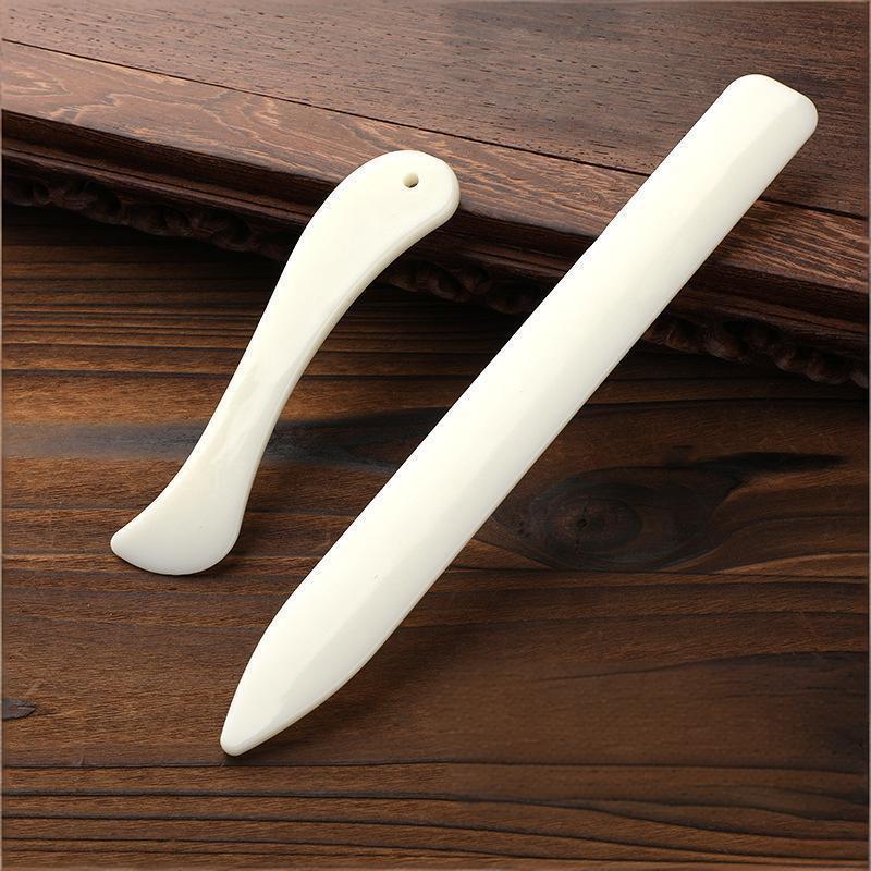Bone Folder Tool - เครื่องมือพับและทำรอยพับอเนกประสงค์สำหรับงานหนัง 2 ชิ้น ทนทานต่อการสึกหรอ คุณภาพสูงสำหรับงานฝีมือ
