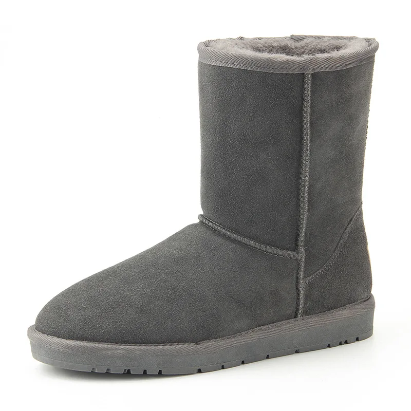 Leatherwork Australia - 2025 ออสเตรเลียคลาสสิกแฟชั่น WARM Plush ฤดูหนาวรองเท้าผู้ชายกันน้ําของแท้หนัง Snow