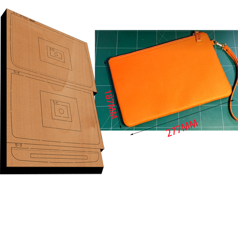 Leathercraft Japan - ใหม่ญี่ปุ่นใบมีดเหล็กไม้ Die ซิปกระเป๋าคลัทช์กระเป๋าสตางค์หัตถกรรมเครื่องหนัง Punch เครื่องมือมือตัดแม่พิมพ์มีดเย็บหนัง