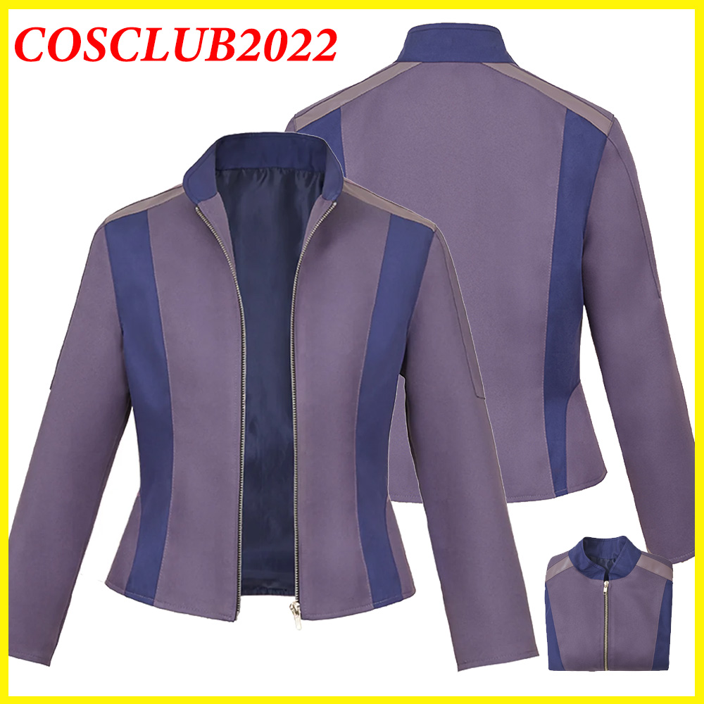 Leather Work Jacket - ชุดคอสเพลย์จูดี้ ฮอปส์จากภาพยนตร์แฟนตาซี แจ็คเก็ตแฟนซีลายการ์ตูนฟ็อกซ์ ชุดแฟนซีสำหรับผู้ชายและผู้หญิง เสื้อคลุมสำหรับใส่เที่ยวข้างนอก เหมาะสำหรับงานปาร์ตี้ฮาโลวีน