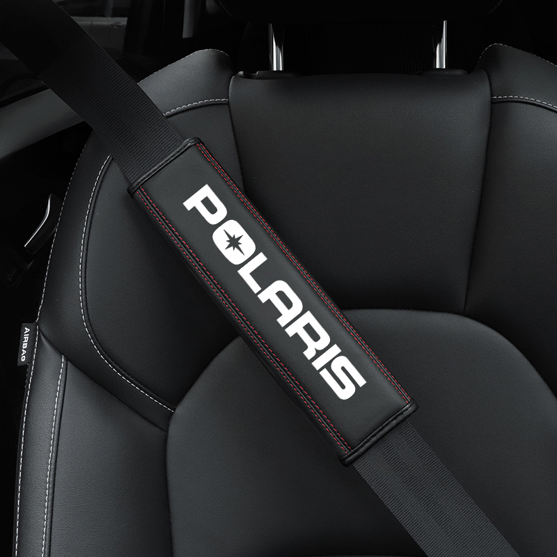 Leather Works Near Me - เหมาะสำหรับ POLARIS Works แผ่นป้องกันเข็มขัดนิรภัยในรถยนต์/แผ่นป้องกันไหล่ในรถยนต์/แผ่นป้องกันการกดทับไหล่ วัสดุหนัง PU