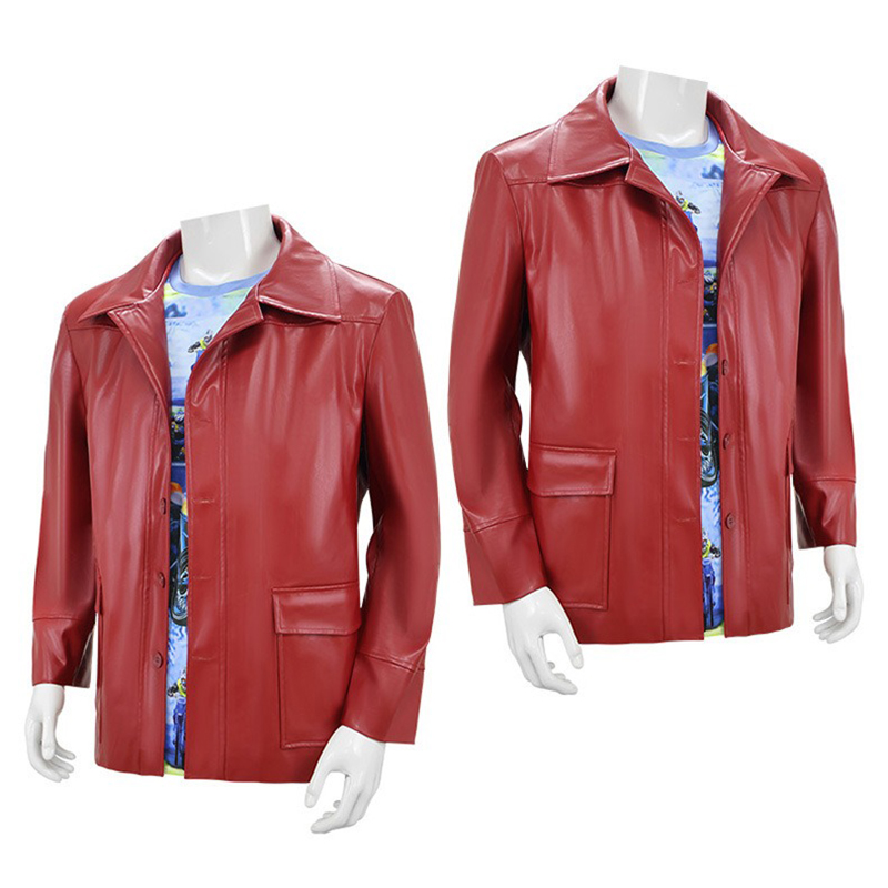 เสื้อแจ็คเก็ตหนังสีแดงสำหรับผู - Leather Work Jacket บทวิจารณ์และราคา