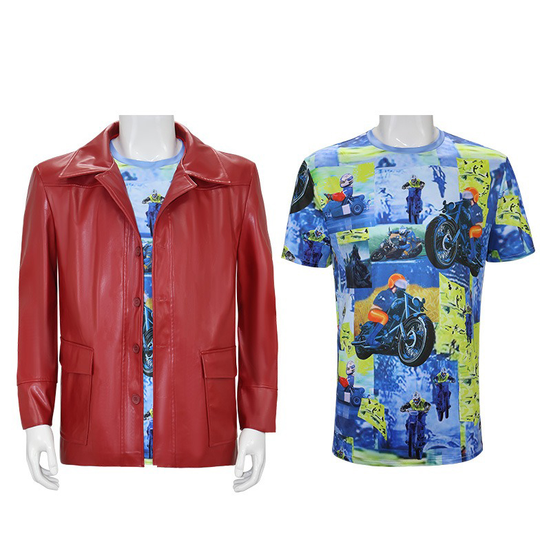 เสื้อแจ็คเก็ตหนังสีแดงสำหรับผู - Leather Work Jacket บทวิจารณ์และราคา