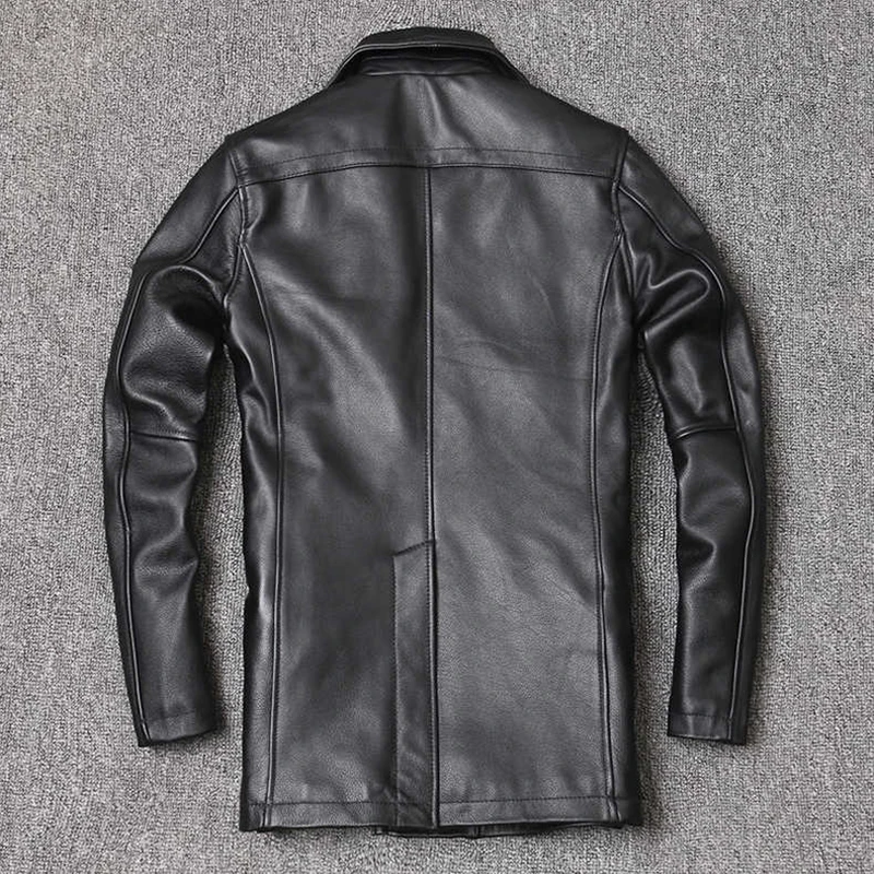 เสื้อแจ็คเก็ตหนังวัวเสื้อสำหรั - Leather Work Jacket บทวิจารณ์และราคา