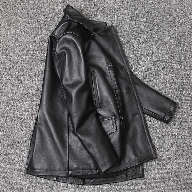 เสื้อแจ็คเก็ตหนังวัวเสื้อสำหรั - Leather Work Jacket บทวิจารณ์และราคา
