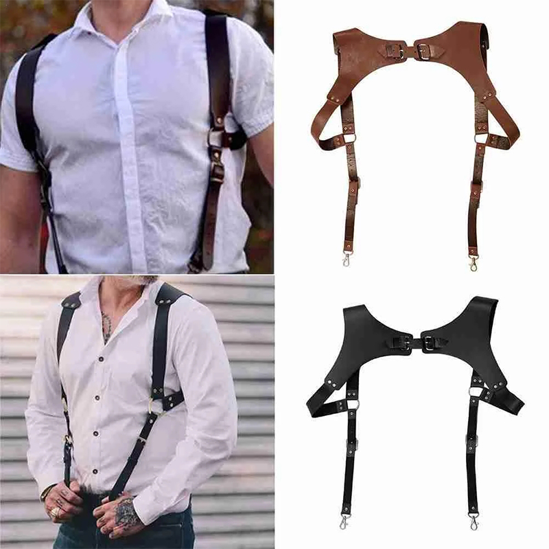 เข็มขัดเอี๊ยมแฟชั่นสำหรับผู้ชา - Leather Work Harness บทวิจารณ์และราคา
