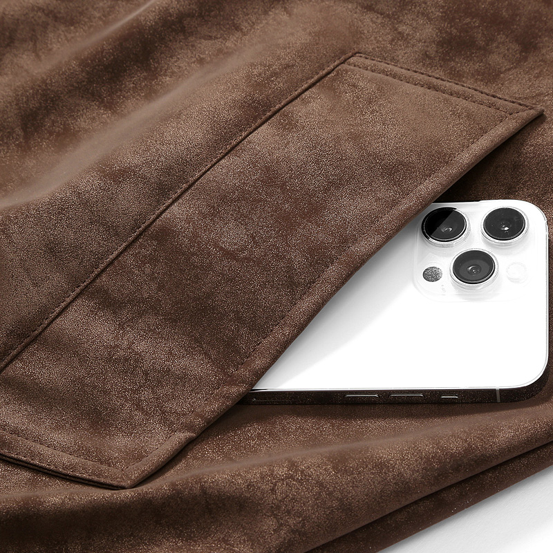 เสื้อแจ็คเก็ตหนังผู้ชายคอตั้งส - Leather Work Jacket บทวิจารณ์และราคา