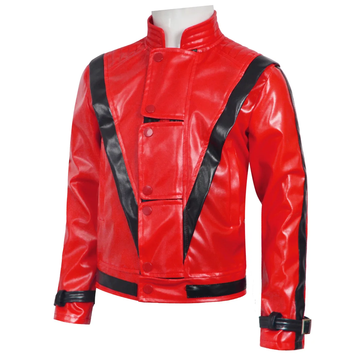 เสื้อแจ็คเก็ตหนังสีแดงสไตล์ไมเ - Leather Work Jacket บทวิจารณ์และราคา
