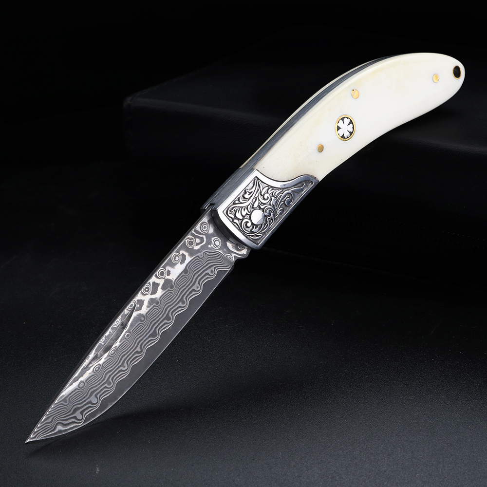 มีดพับเหล็กดามัสกัสลายกระดูกวั - Bone Folder Tool บทวิจารณ์และราคา