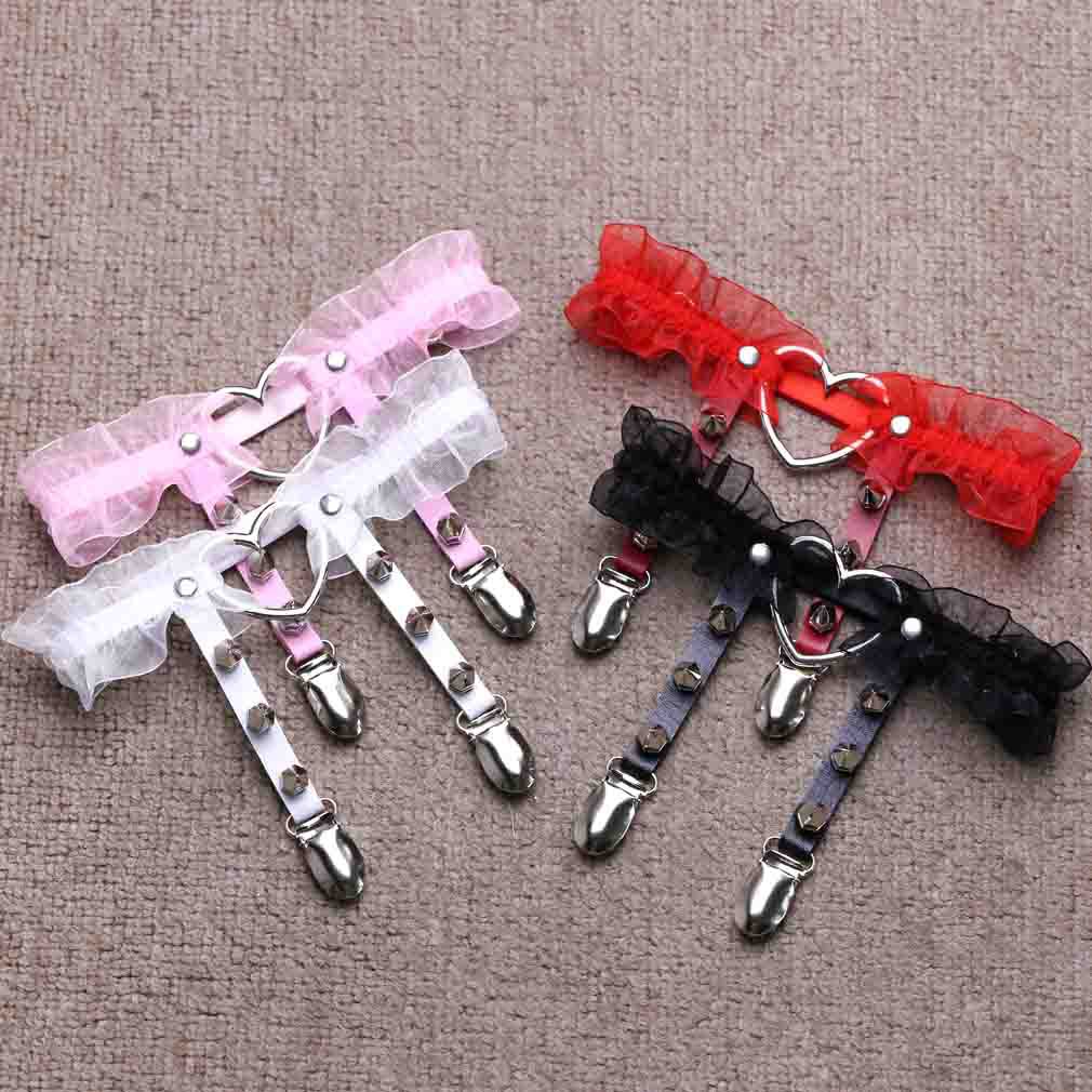 ผู้หญิง Goth หนัง Love Garter  - Leather Work Harness บทวิจารณ์และราคา