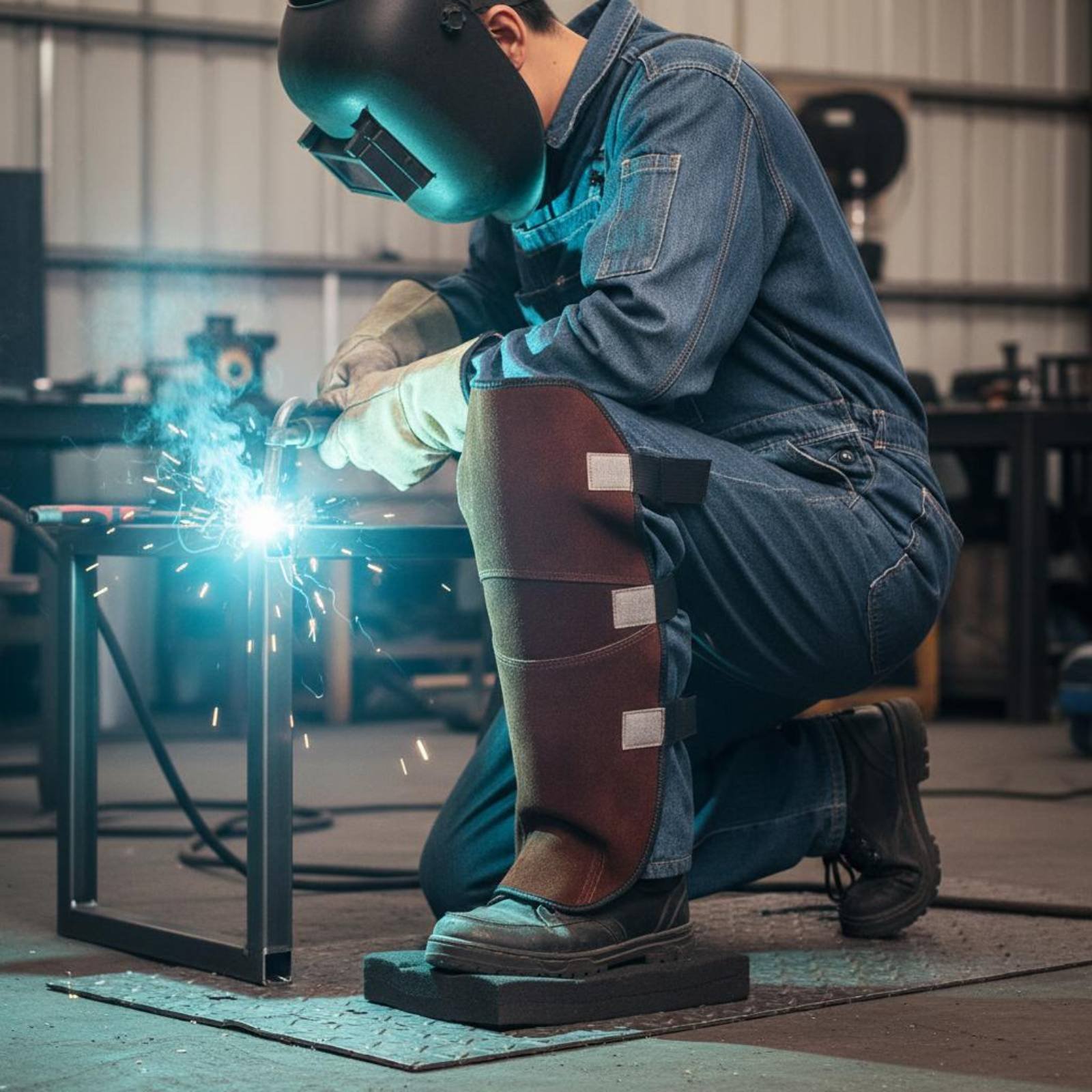 สนับเข่าสำหรับช่างเชื่อม หนังว - Leather Work Knee Pads บทวิจารณ์และราคา