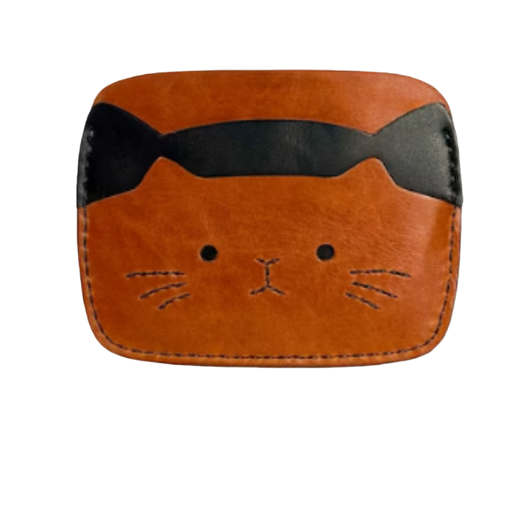 ซองใส่บัตรหนังลายแมวแบบเรียบง่ - Leatherwork Rings บทวิจารณ์และราคา
