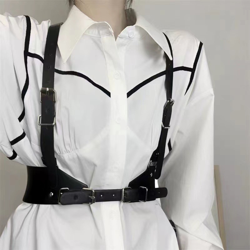 Punk หนังเข็มขัดหนังเข็มขัด Su - Leather Work Harness บทวิจารณ์และราคา
