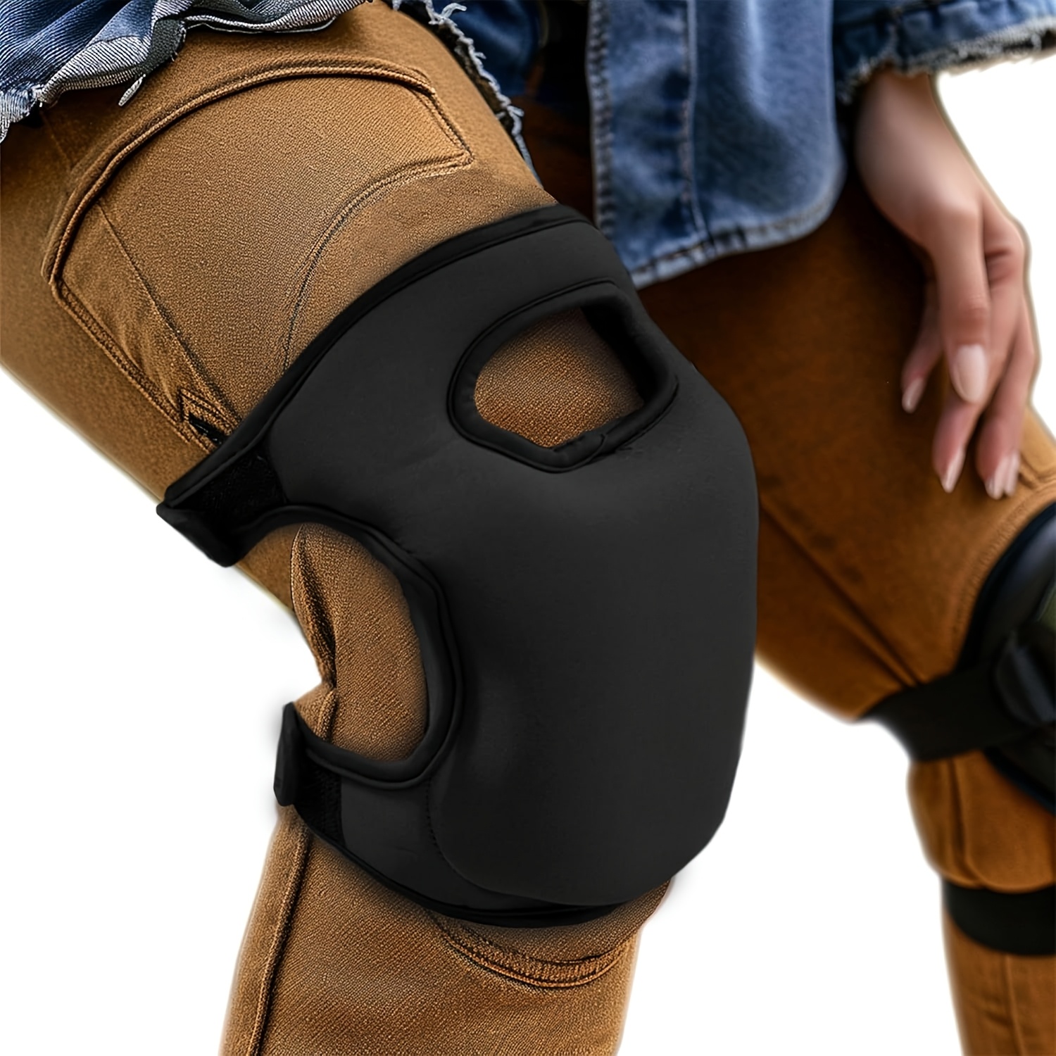 แผ่นรองเข่าทำสวนเมมโมรี่โฟมหนา - Leather Work Knee Pads บทวิจารณ์และราคา