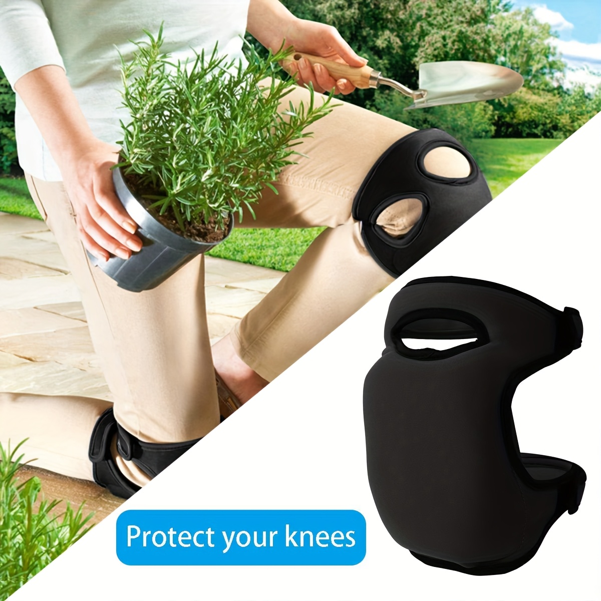 แผ่นรองเข่าทำสวนเมมโมรี่โฟมหนา - Leather Work Knee Pads บทวิจารณ์และราคา